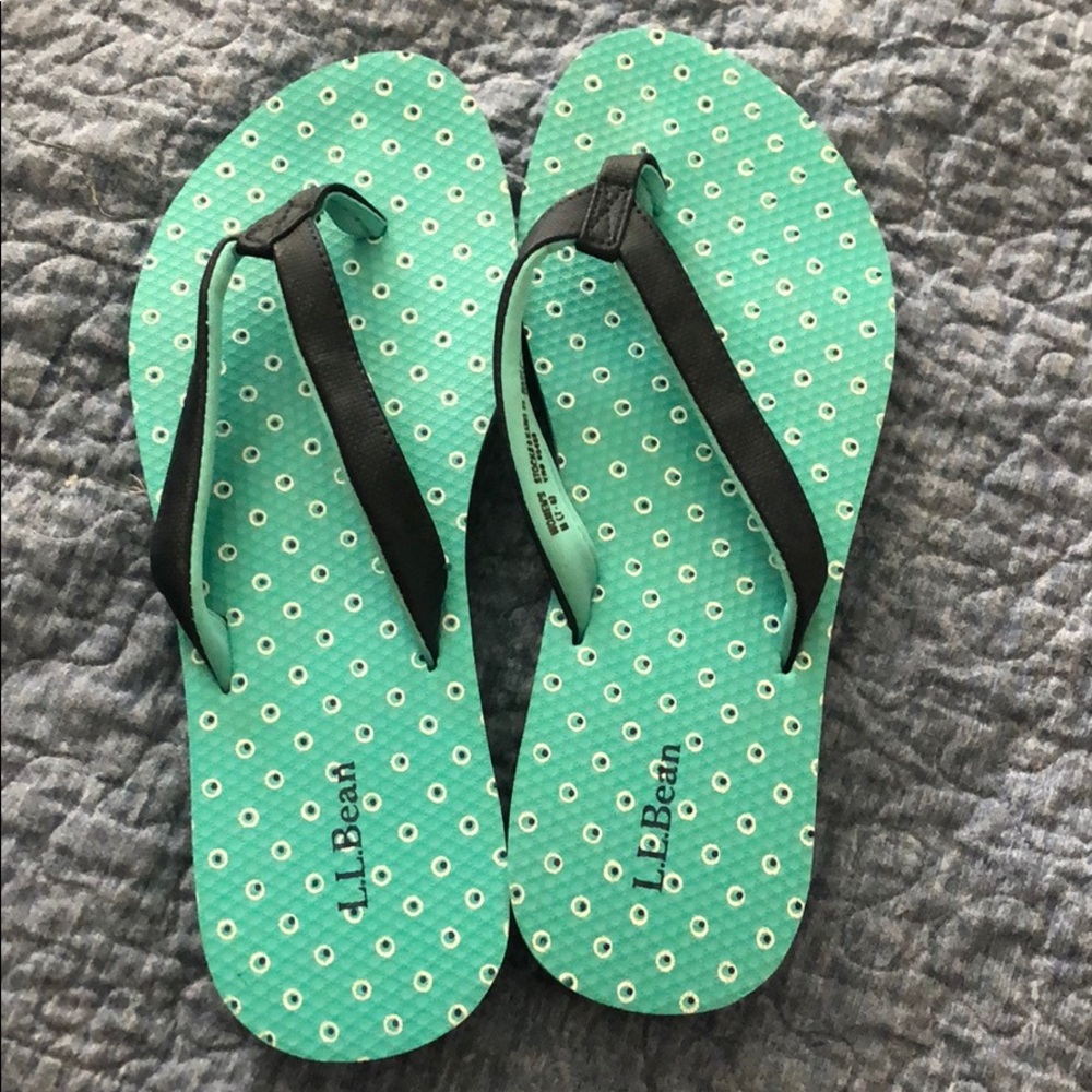 LLBean flip flops.